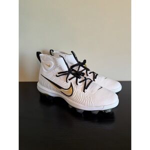Size 11.5 Nike Alpha Huarache NXT MCS White Gold Baseball Cleats Mens FZ8650-119
